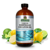 Nature's Answer frasco delantero con etiqueta clara y beneficio de omega‑3