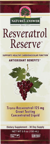 Nature's Answer frasco frente mostrando etiqueta y beneficio antioxidante
