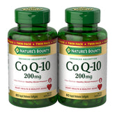 Nature's Bounty envase frontal CoQ10 200 mg mostrando cantidad y beneficios