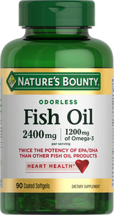 Nature's Bounty frente del envase que muestra 90 cápsulas y beneficios clave