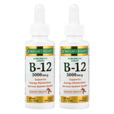 Nature's Bounty envase frontal del pack de 2 frascos mostrando potencia 5000 mcg