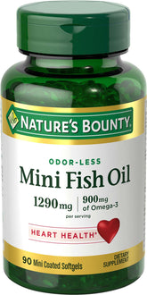 Nature's Bounty botella frontal, visual claro del envase y beneficio de omega‑3