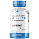 Nature's Fusions frasco frontal del Neuro NACET mostrando etiqueta clara y beneficio de biodisponibilidad