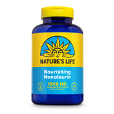 Nature's Life frente del envase mostrando monolaurin y beneficios