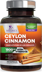 Nature's Nutrition frente del empaque mostrando 240 cápsulas y beneficios