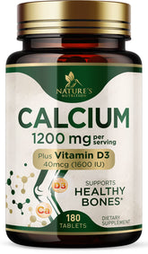 Nature's Nutrition frente del envase mostrando producto y beneficio de apoyo óseo