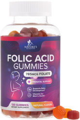 Nature's Nutrition frasco frontal mostrando 120 gominolas y beneficios claros