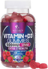 Nature's Nutrition envase frontal que resalta dosis alta y beneficio óseo