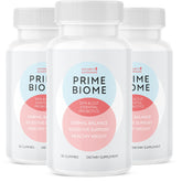 Nature’s NutriWave frasco frontal mostrando PrimeBiome y beneficios de uso