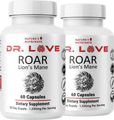 Nature’s NutriWave envase ROAR Lion's Mane mostrando etiqueta y beneficios