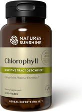 Nature's Sunshine envase frontal de Chlorophyll con información visible y conveniencia