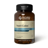 Nature's Sunshine frasco Nutri-Calm frente mostrando la etiqueta y beneficio calma