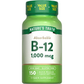 Nature's Truth botella frontal mostrando 150 softgels y beneficios claros