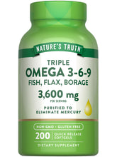 Nature's Truth frasco frontal mostrando 200 cápsulas y etiqueta clara