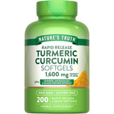Nature's Truth vista frontal del frasco y beneficios claros