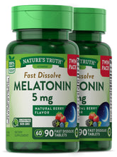 Nature's Truth paquete frontal mostrando melatonina 5 mg y beneficios