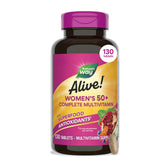 Nature's Way envase frontal mostrando multivitamínico para mujeres 50+ y beneficios