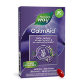 Nature's Way CalmAid frente del empaque mostrando presentación y beneficios