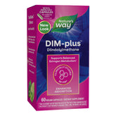 Nature's Way envase frontal DIM-Plus mostrando dosis y beneficios