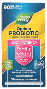 Nature's Way frasco frontal que muestra el producto y beneficios clave