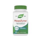Nature's Way frasco frontal mostrando Mega-Zyme y beneficios de uso