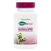 NaturesPlus envase frontal del Gugulipid mostrando dosis y beneficios