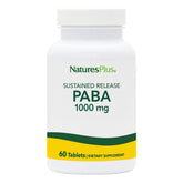 NaturesPlus envase frontal claro mostrando la fórmula PABA y beneficio de apoyo cutáneo