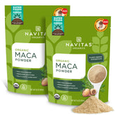 Navitas Organics vista frontal del empaque muestra certificaciones y peso
