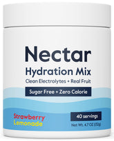 Nectar frente del empaque muestra bote y beneficio de rehidratación rápida
