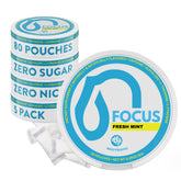 Nectr Focus+ frente del empaque mostrando pouches y beneficios claros