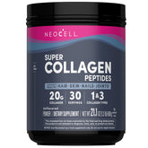NeoCell envase frontal que muestra colágeno sin sabor y beneficios visibles