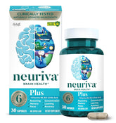 NEURIVA Plus frontal del envase mostrando el producto y beneficio cognitivo