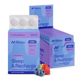 Neuro frasco delantero mostrando 144 mints y conveniencia para dormir