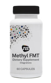 NeuroScience frasco frontal del suplemento Methyl FMT mostrando etiqueta clara y dosis