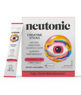 Neutonic empaque frontal de sticks con diseño fresa-lima y conveniencia para llevar