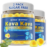 NEVISS envase frontal de gominolas Kava para relajación y descanso