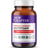 New Chapter frasco frontal mostrando 96 comprimidos y beneficio energía equilibrada