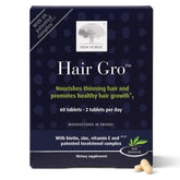 NEW NORDIC envase frontal mostrando Hair GRO y claridad de uso diario