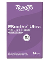NewLife Naturals frente del empaque mostrando 24 supositorios y beneficios claros