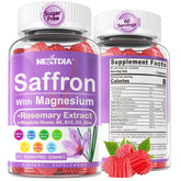 Nextdia envase frontal de Saffron Gummies mostrando la marca y beneficio calmante