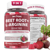 Nextdia envase frontal de Beet Root Gummies mostrando presentación y beneficio circulatorio