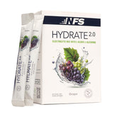 NF Sports caja frontal de Hydrate 2.0 uva mostrando 20 sobres, práctico para transporte