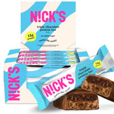 N!CK'S caja de 12 barras frente mostrando packaging práctico