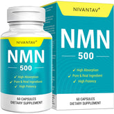 Nivantav envase frontal mostrando diseño y pureza del NMN