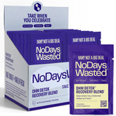 No Days Wasted frente del empaque mostrando etiquetas claras y beneficios
