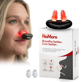 NoMore dispositivo nasal frontal mostrando diseño compacto y control sencillo