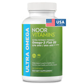 Noor Vitamins frontal del envase mostrando beneficios y certificaciones