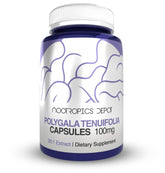 Nootropics Depot frasco frontal mostrando etiqueta, facilita elección informada