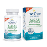 Nordic Naturals frasco delantero con diseño claro y beneficios visibles