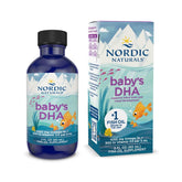 Nordic Naturals Baby’s DHA frente del envase mostrando pureza y tamaño